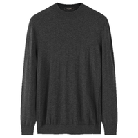 雅戈尔毛衫男士2024秋冬青年男毛衫圆领毛衣羊毛混纺面料羊毛衫 深灰VYHR619968CBA 100cm