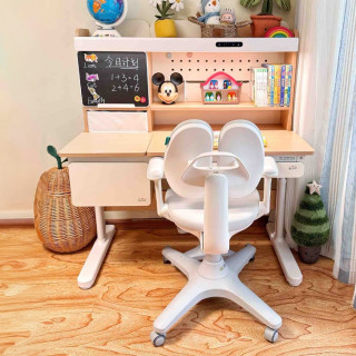 国家补贴、大件超省：黑白调儿童 C2进口橡胶木款集成灯学习桌+G5Pro学习椅