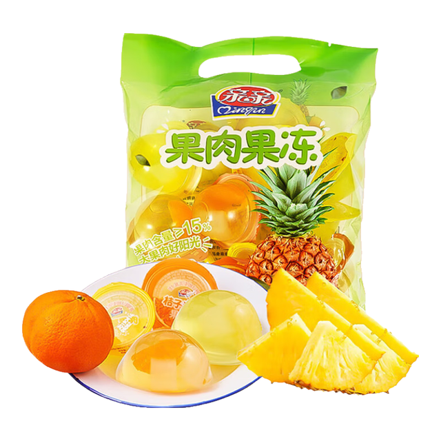 亲亲 果肉果冻 橘子菠萝口味 520g