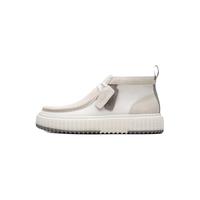 Clarks 其乐 街头系列 男士时尚复古潮流高帮拼接饼干休闲鞋 261797217 白色 41