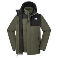 北面（The North Face）硬壳三合一冲锋衣男经典棉服内胆防风防水保暖25秋冬预|8GJZ 21L/乌木绿 XL /180
