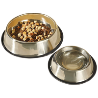 华元宠具(hoopet)狗狗碗不锈钢中大型犬大口径宠物狗盆食盆饭碗水碗狗粮防打翻食碗