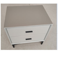 斯林百兰 柏林 床头柜 实木抽屉柜 灰色