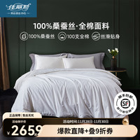 佳丽斯 100支全棉蚕丝被100%桑蚕丝冬季被子1.8m双人被中长丝桑蚕丝被芯（暖冬款） 220*240cm