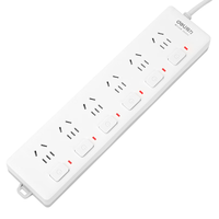 deli 得力 3980-03 新国标分控插排 六位五孔 3m