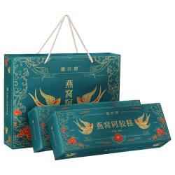 南京同仁堂 阿胶糕礼盒长辈父母膏东阿气血 南京同仁堂燕窝阿胶糕【1个手提袋+2盒燕窝