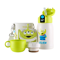 杯具熊 儿童保温杯316不锈钢吸管杯大容量便携智能水杯 小拱门好奇三眼仔-两盖 480ml