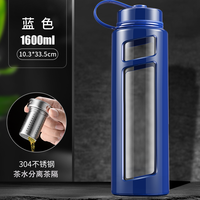 大水杯大容量玻璃杯耐热防爆耐高温1000ml男生运动防摔泡茶茶杯子