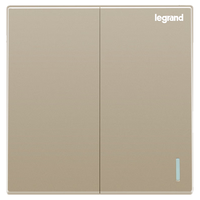 legrand 罗格朗 仕典系列 K8/32/1/2CE-C2 双开单控开关 米兰金