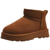 热风2024年冬季女士时尚休闲靴H89W4801 02棕色(H89W4801) 37