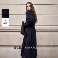 保暖服饰：BCBGMAXAZRIA 【100%初剪羊毛】经典插肩袖双排扣立领大衣
