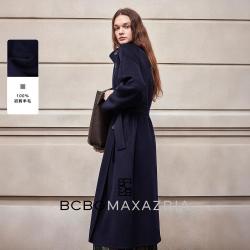 BCBGMAXAZRIA 【100%初剪羊毛】经典插肩袖双排扣立领大衣