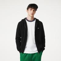Lacoste 法国鳄鱼男装时尚百搭连帽羊毛开衫外套日常休闲纯色简约毛衣外套