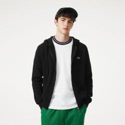 LACOSTE 法国鳄鱼 100%羊毛连帽开衫毛衣外套