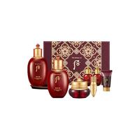 WHOO 后 护肤套装 (津率享红华凝香护肤水150ml+20ml+乳液110ml+20ml+霜30ml+洁面乳13ml+美奢华唇膏#25 1.3g)