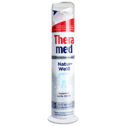 Theramed 汉高施华蔻（Theramed）德国按压式牙膏 泰瑞美直立式成人牙膏 自然美亮白 祛除黄烟渍100ml