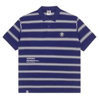 Aape 旗舰店男装春夏猿酷帅字母印花横条纹型短袖POLO衫0924XXI