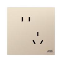 ABB 盈致系列 CA205-ZG 斜五孔插座 香槟金 10只装