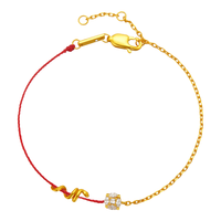 移动端、京东百亿补贴：周大生 暴富手链红绳生肖女友本命年 半绳半链 生肖蛇