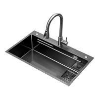 VATTI 华帝 厨房水槽大单槽洗菜盆一体盆 水槽304不锈钢单槽 蜂窝纳米双阶