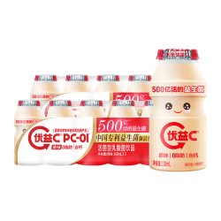 蒙牛 优益C 活菌型 0脂肪 乳酸菌饮料 原味 100ml*10瓶