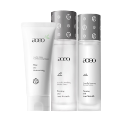AOEO 山茶花精华水乳套装抗糖抗氧化抗皱紧致补水舒润鲜肌保湿官方