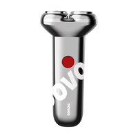 POVOS 奔腾 剃须刀电动刮胡刀迷你便携全身合金机身水洗快充PQ3803流光银MINI