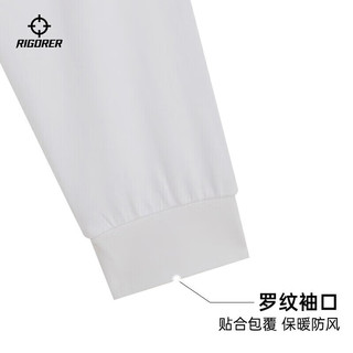 准者情侣款时尚休闲圆领长袖T恤户外运动舒适上衣YX-95-1 XL 象牙白