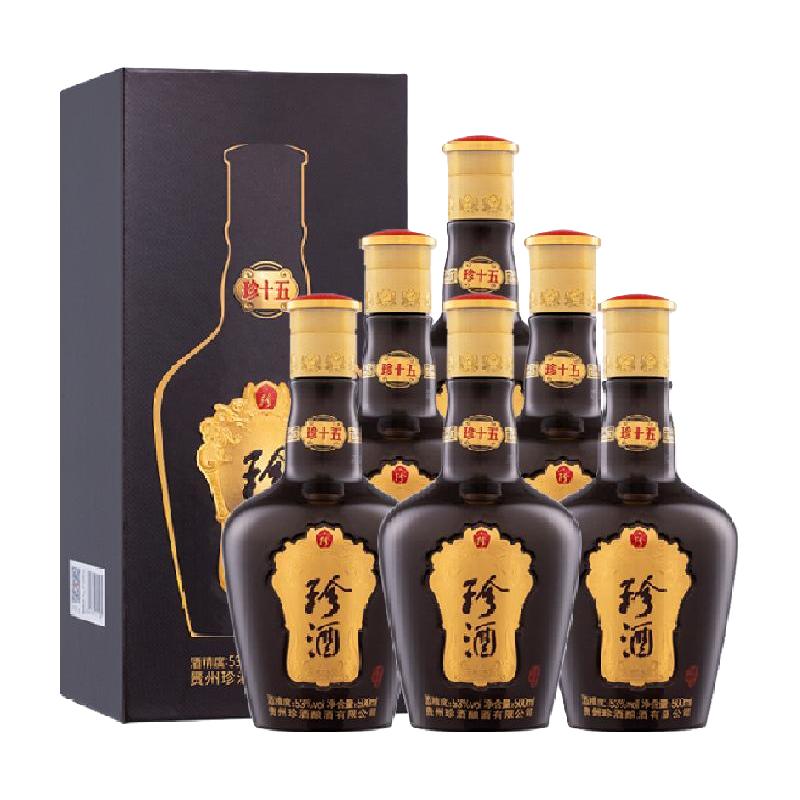 珍酒 珍十五 53度酱香型白酒 500ml*6瓶