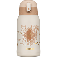 膳魔师(THERMOS)保温杯儿童出行吸管杯直饮杯水杯大水壶3岁哈利波特550ml棕 大容量双杯盖 棕 550ml