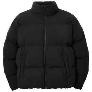杰克琼斯 男装羽绒服鸭绒棉外套 纯黑色