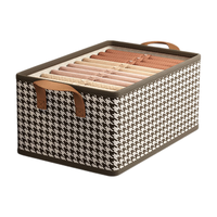 洁百纳 千鸟格衣服收纳盒