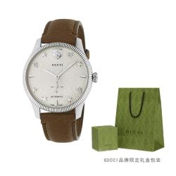 GUCCI 古驰 虎头 40mm扭索饰纹表盘 羊皮带 男女士 机械手表