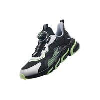 安踏儿童运动鞋男大童鞋2025春秋网面透气旋钮扣犟弹弓速跑鞋 【犟弹】黑/白/绿5523H-1 38 脚长约24cm