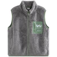 迪士尼童装儿童时尚舒棉绒马甲冬时尚洋气卡通上衣 雅灰 110cm