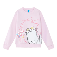 361°童装女童套头卫衣2024年冬季小童上衣 鲜艳粉 130cm