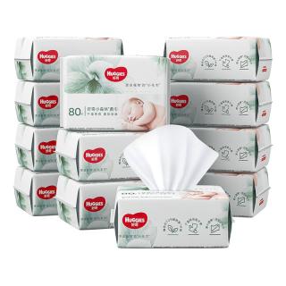HUGGIES 好奇 小森林柔巾20抽3包加大加厚婴儿棉柔巾干湿两用