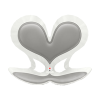 BKT护腰坐垫美臀垫人体工学腰靠垫宝妈哺乳垫沙发座垫椅垫 爱心版-气质灰【220斤以下】