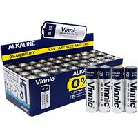 五号5号电池碱性vinnic银战士40节1.5v碱性AA玩具鼠标键盘剃须刀挂钟遥控闹钟玩具体重秤高容量防漏用aa电池