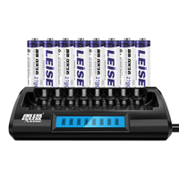  leise/雷摄 C818A 智能液晶显示 充电电池套装+8槽充电器  8粒