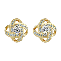 KRISTEN JUDI 韩国原创饰品品牌KJ 交织四叶草耳环