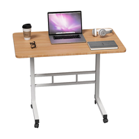 移动端、京东百亿补贴：安尔雅 床边电脑桌带轮可移动懒人升降学习桌子床上办公小书桌升级款60cm