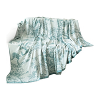 源生活毛毯竹纤维冰丝夏凉毯夏季空调被 单双人午睡毯子150*200cm海雾蓝