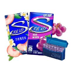 炫迈 无糖口香糖 100.8g 28片*2盒 白桃槐花味+葡萄味