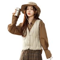 88VIP：雪中飞 女士V领羽绒背心马甲