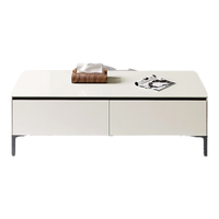 QuanU 全友 DW1181 现代简约钢化玻璃台面茶几+电视柜