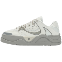 FILAFUSION斐乐潮牌50-50女鞋场下滑板鞋厚底运动休闲鞋 微白/麻绳棕-WA 35.5