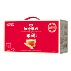 江中 猴姑猴姑米稀养胃米糊6杯装含炼乳早餐代餐猴头菇营养食品210g