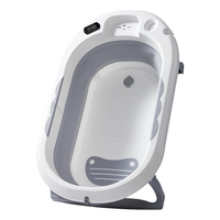 十月结晶婴儿洗澡盆可折叠宝宝浴盆大号洗澡躺托浴架 【单盆+浴架+洗头杯】