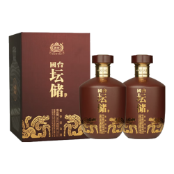 国台 封坛酒体 53度 酱香型白酒 500ml*2坛 礼盒